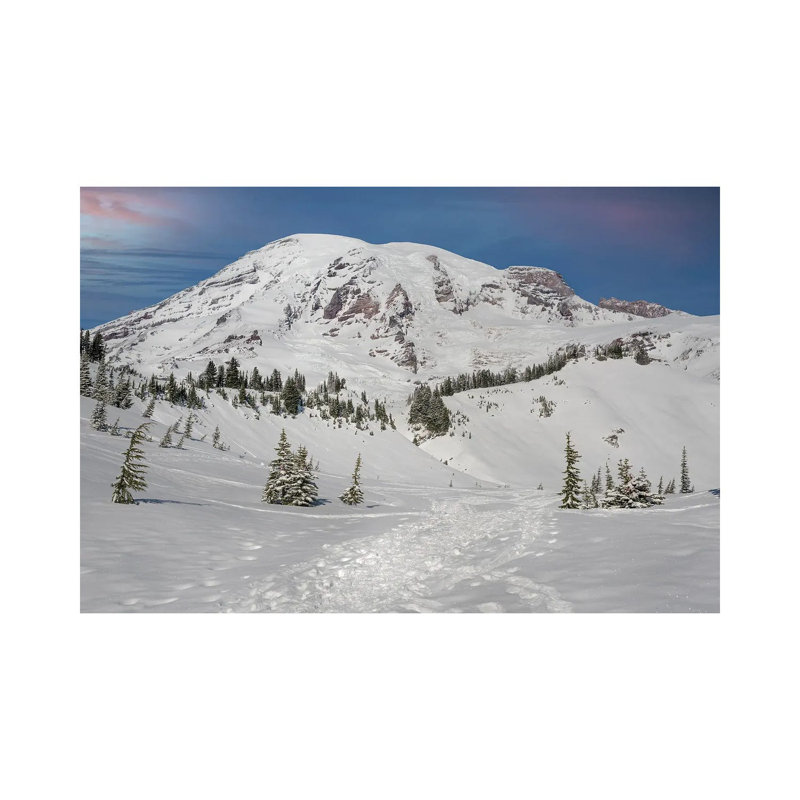 On The Trails At Mt Rainier by Louis Ruth - Wrapped Canvas Print, 20.32 cm H x 30.48 cm W