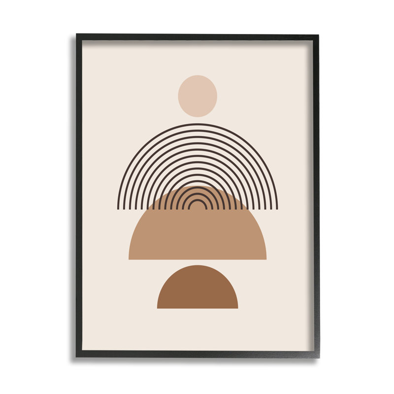  Boho Arch Shapes On Wood, impression, H 30 po x l 24 po x P 1,5 po, Giclée encadrée noir minuit