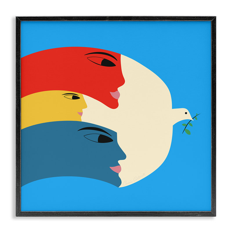«Peaceful Dove» avec giclée encadrée, design par Carrie Cantwell, Giclée encadrée noir minuit, H 12 po x l 12 po