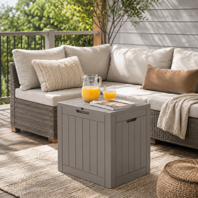 35 Gal Weatherproof Deck Box
Lockable Resin Storage for Patio Cushions, Garden Tools & Packages
