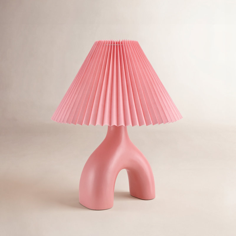Celes Table Lamp, Pink, Pink