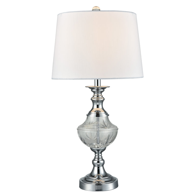Lampe de table 26" en cristal frosted lead Kianna