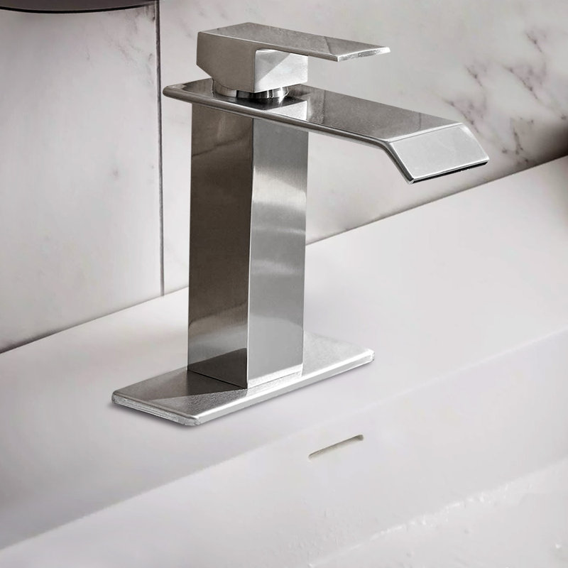 Bathroom Single Handle Faucets,bathroom Vanity Sink Faucet Modern With Pop-up Drain Set,bathroom Sink Drain With Overflow,stainless Steel