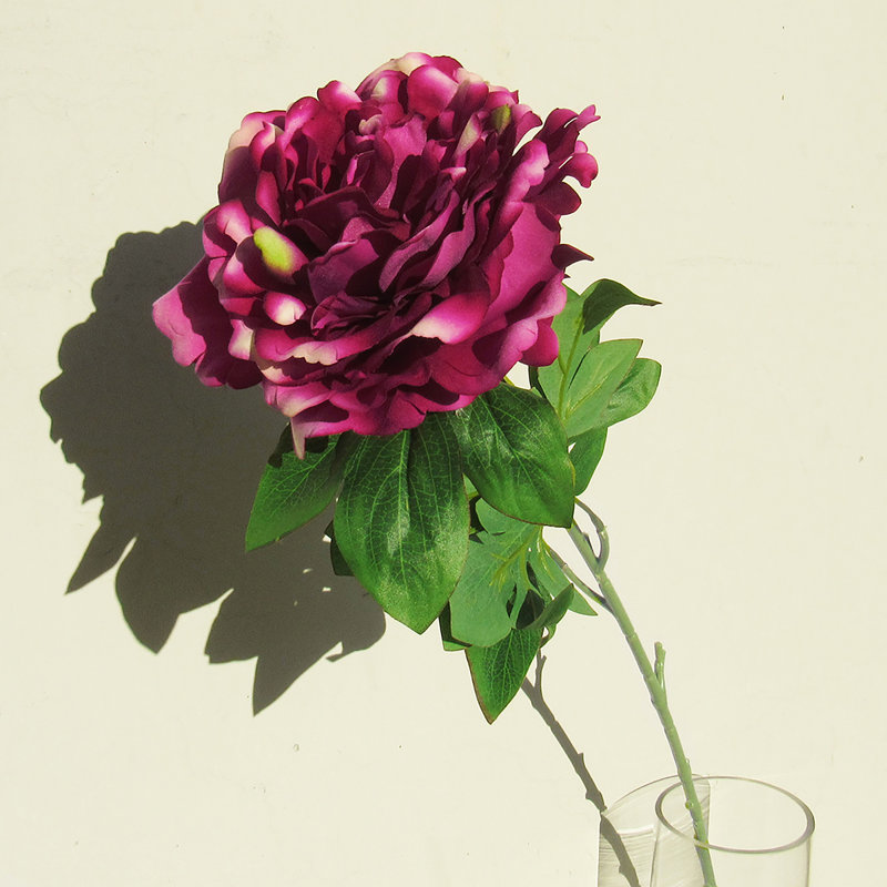 Grande tige de pivoine en velours, Rose
