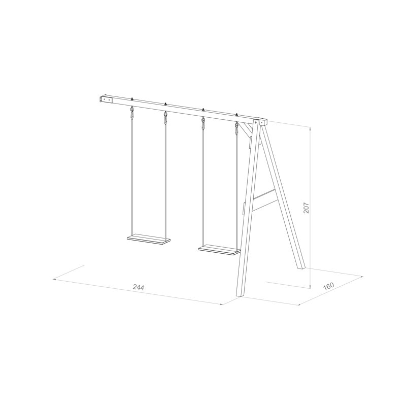 AXI Hemlock Swing Set with 2 Swing(s), Brown