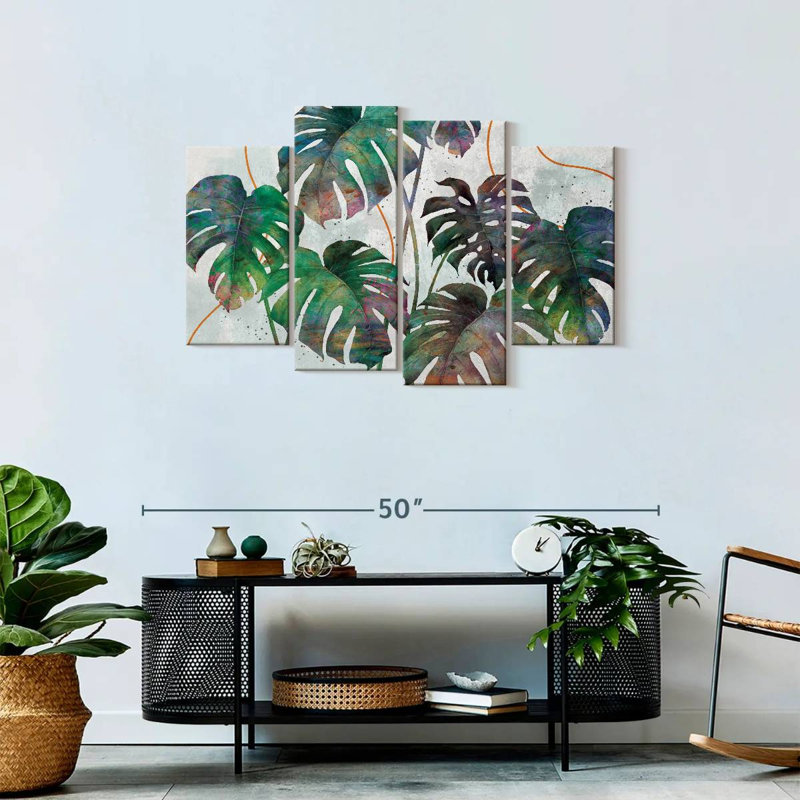 «Monstera Leaves», reproduction sur toile, H 43 po x l 27 po x P 1,25 po