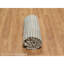 Tapis oriental texturé rond blanc perlé 7 pi 9 po x 7 pi 9 po, laine naturelle non tissée, tissé à la main, tissé à plat avec velours