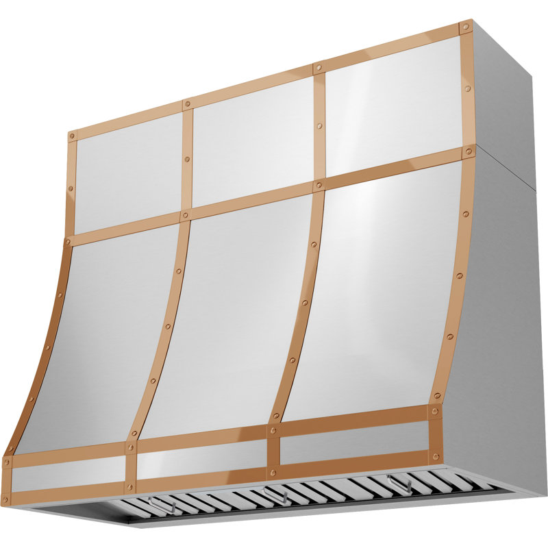 Ensemble de bandes pour hotte Forte pour DC14812AS en finition cuivre poli, Cuivre poli