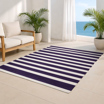 Tapis intérieur / extérieur mauve HorizontalStripes