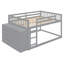 Lit superposé double avec 4 tiroirs et 3 tablettes - gris-120940599-120940602