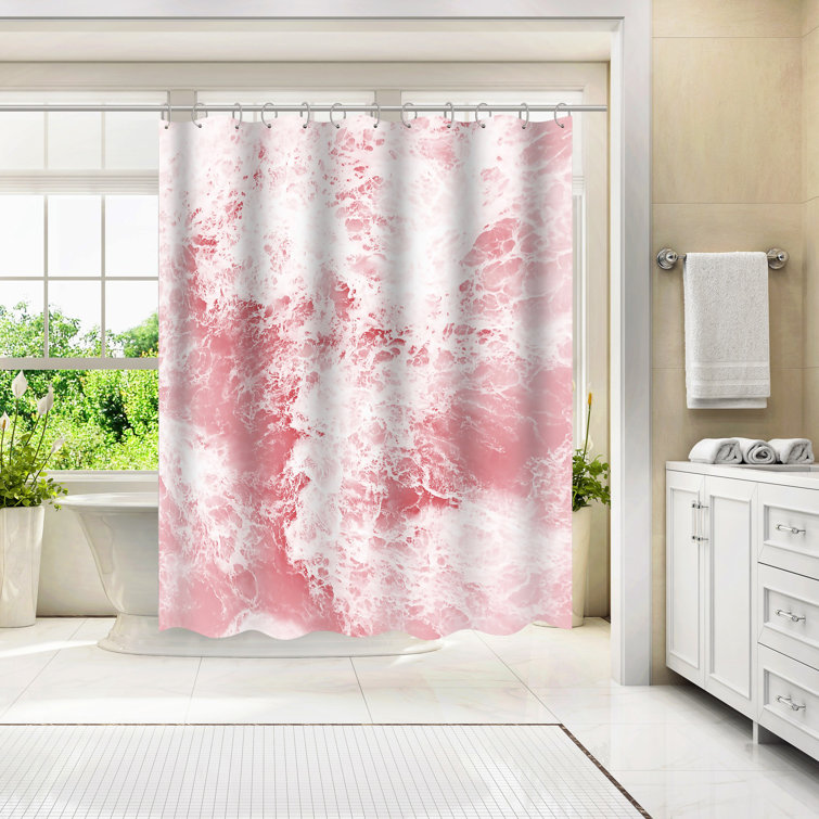 71 x 74 Shower Curtain, Pink Ocean by Sisi and Seb The Twillery Co.