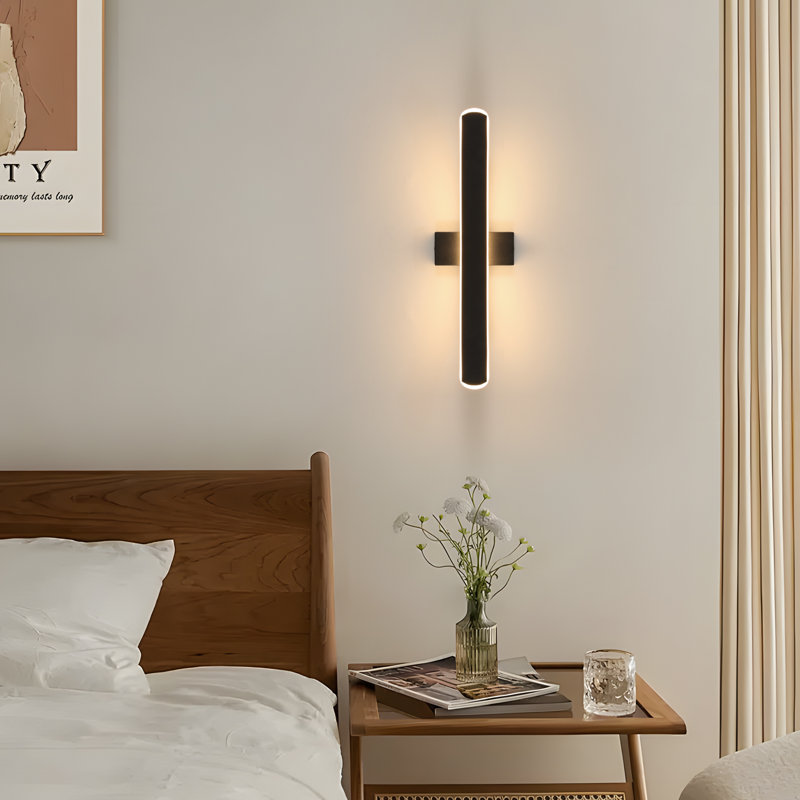Black 40Cm Rectangular Rotatable 13W LED Wall Sconces