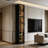 15.75" Modern Luxury Single-Door Glass Wine Cabinet/Display Cabinet With LED Lighting And Ultra-Clear High-Transparency Tempered Glass Door