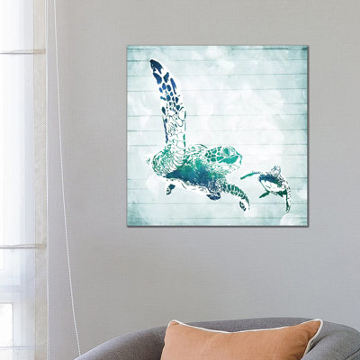 Turtles In The Sea by Milli Villa - Wrapped Canvas Gallery-Wrapped Canvas Giclée