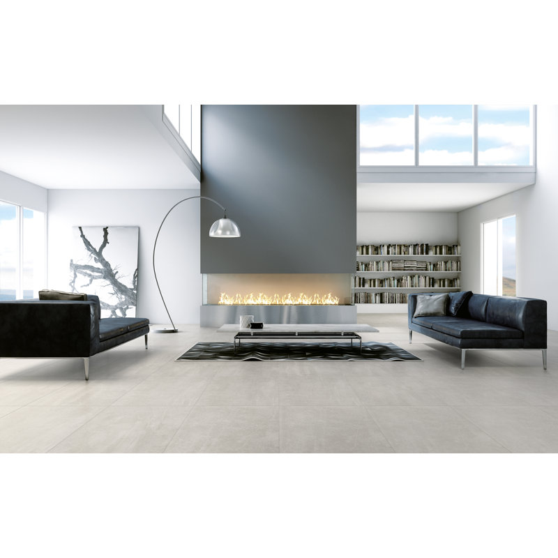 Uptown™ 12" x 3" Porcelain Bullnose Tile Trim in Manhattan, Manhattan