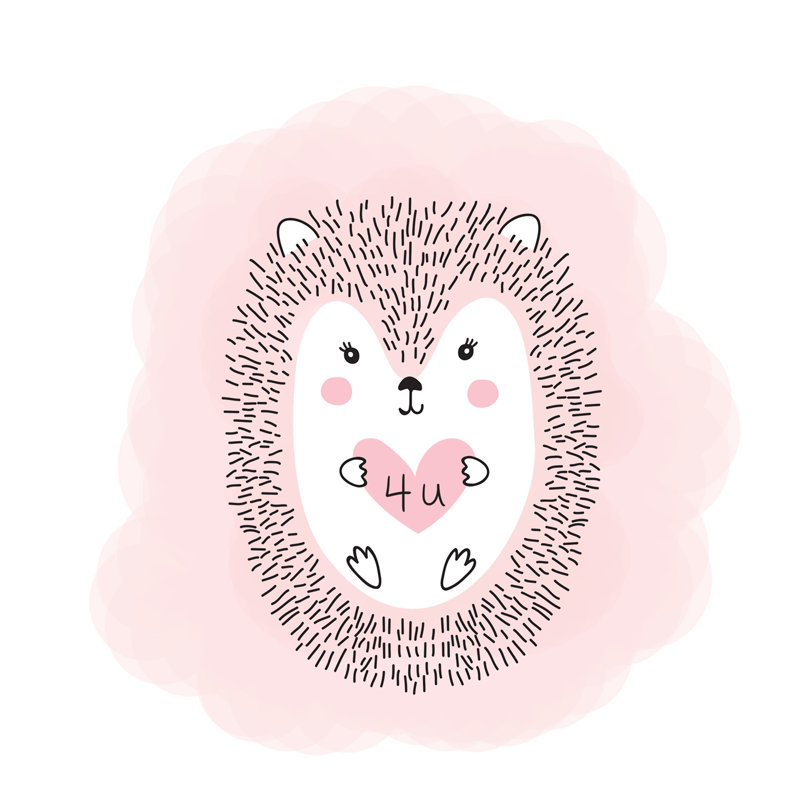 Hedgehog love Mccoll, H 20 po x l 20 po x P 1,25 po