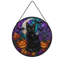 Chat noir avec vitrail Halloween-133442686