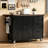 Farmhouse Rolling Kitchen Island Cart with Power Outlet, Drop Leaf Top, Side Spice Rack & Lockable Casters-129521289