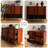 Retro Nut-Brown Solid Wood Accent Cabinet