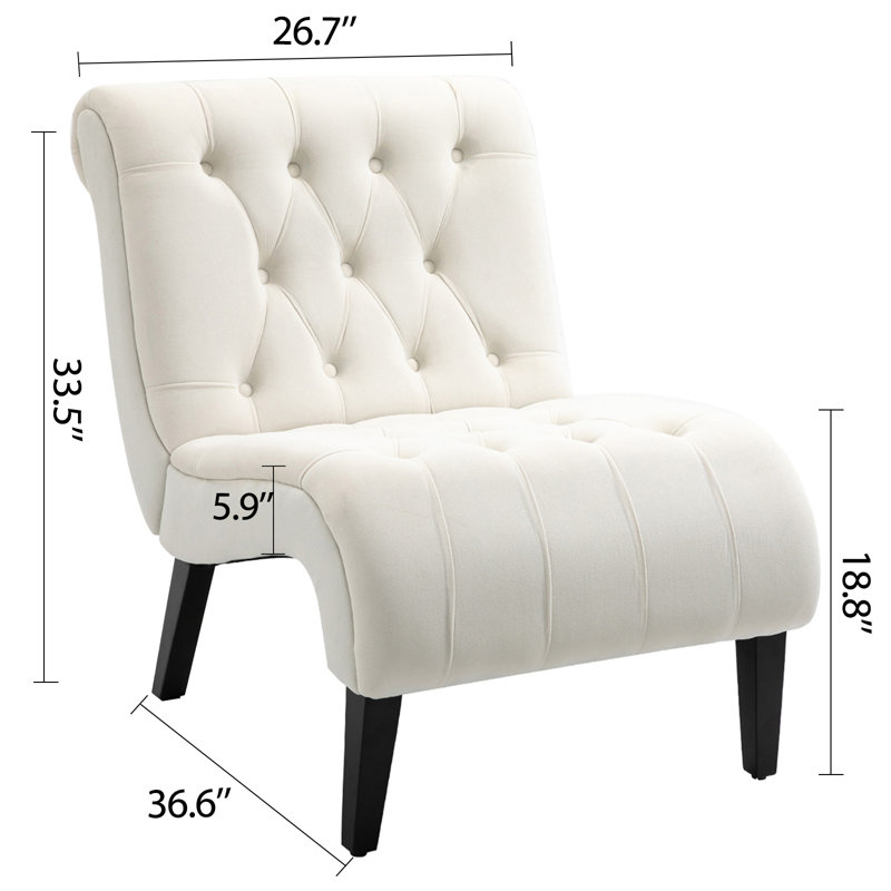 Dorothe Velvet Slipper Chair, 1, Beige Velvet