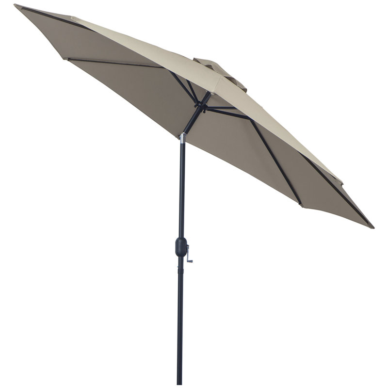 Brookann 295cm Tilt Market Parasol, Grey