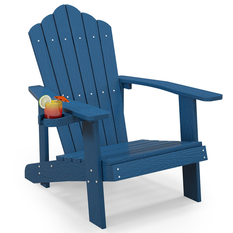 Chaise Adirondack en plastique Gumbert, Bleu
