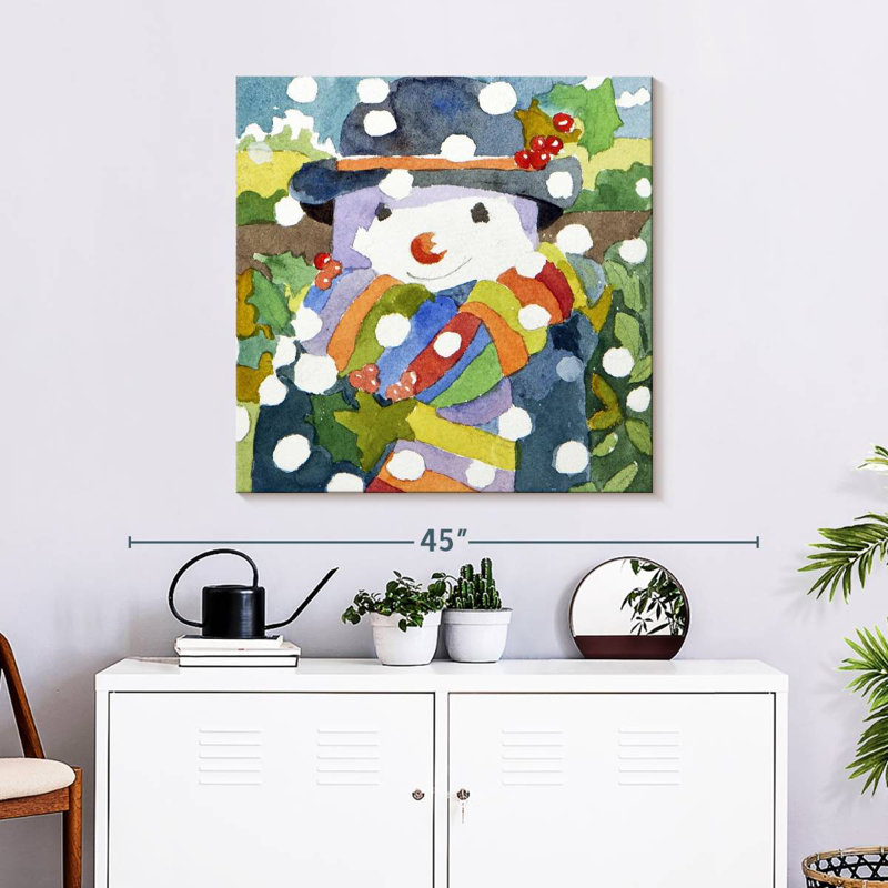 Bonhomme de neige Lelend dans la neige, H 30 po x l 30 po