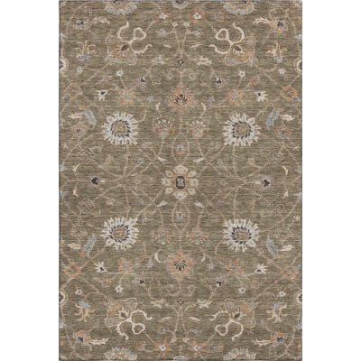 Premium Machine Washable Ducote AMF1137 Global Rug