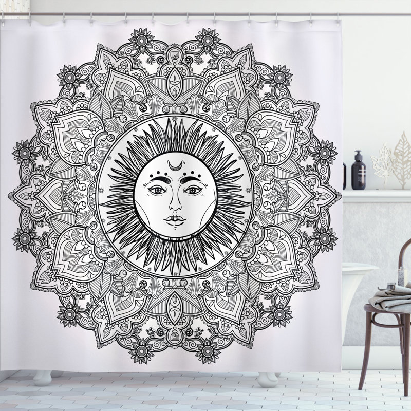 Shower Curtain with Hooks Included, 70" H x 69" W