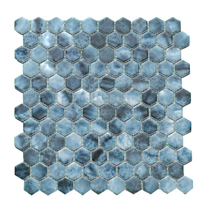 Eterna 1" x 1" Straight Edge Glass Mosaic Wall And Floor Tile, Blue