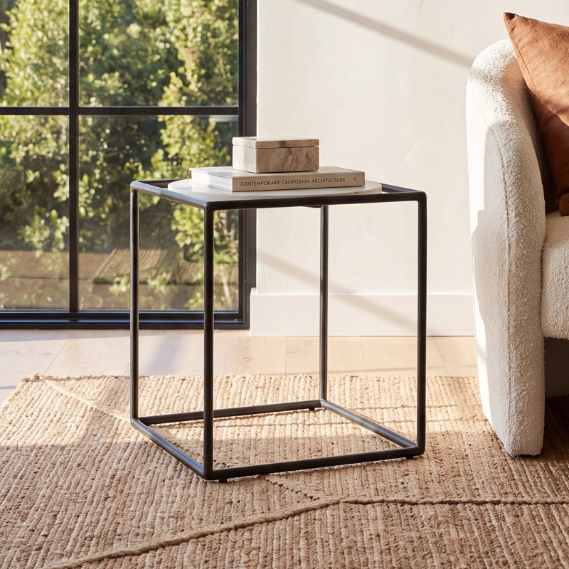 Aldren Marble Top End Table