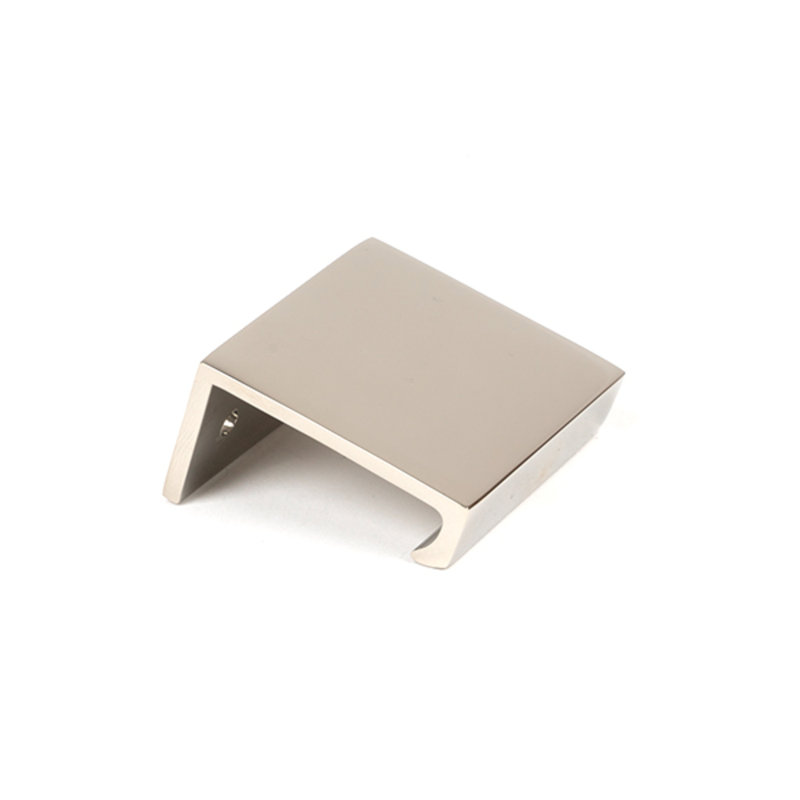 Polished Brass 50Mm Plain Edge Pull, Polished Nickel, 3 cm