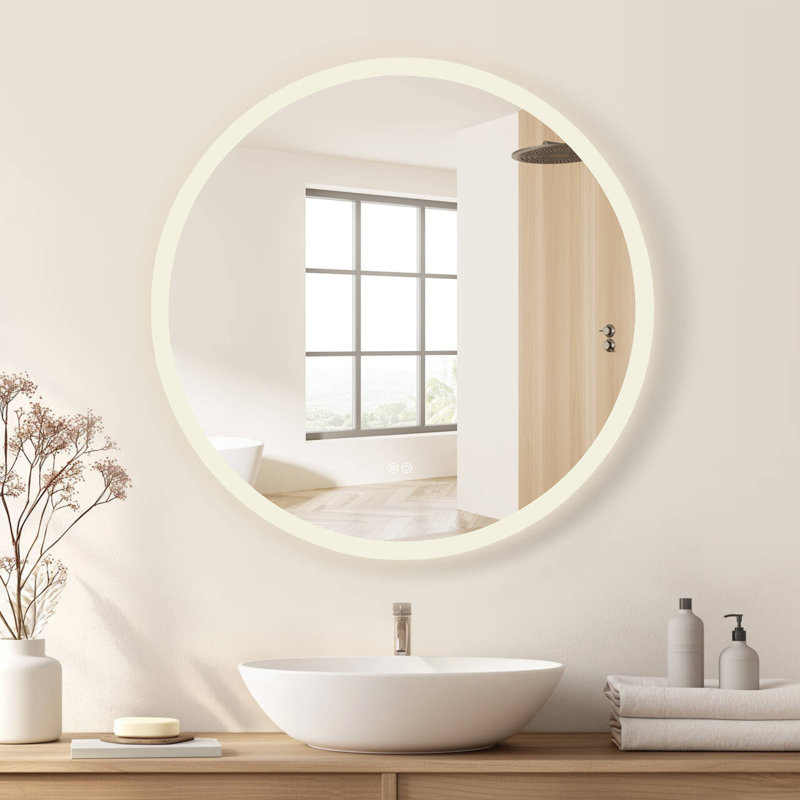 Miroir de salle de bain mural Moscow, 32 po x 32 po