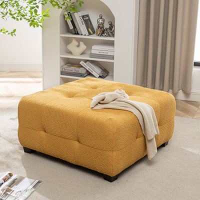 Ashyiah 32'' Wide Upholstered Tufted Ottoman