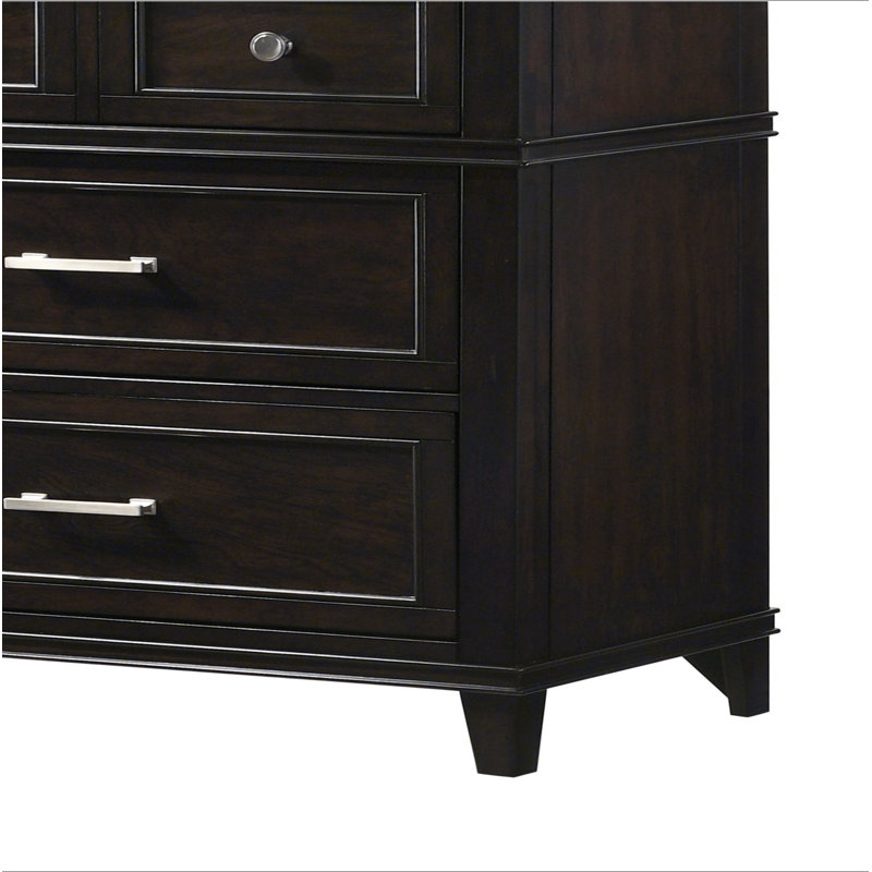 Commode 6 tiroirs Merlot, Acajou