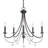 Modern 5-Light 24.5"W Candle Style Empire Chandelier With Crystal Accents UL Listed