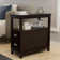 End Table, Narrow Nightstand With 2 Drawers and Open Shelf
