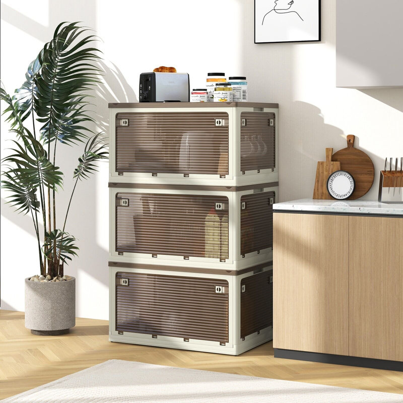 3 Drawer Stackable Drawer, White