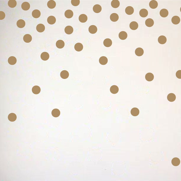 Adhésif décoratif à pois, H 48 po x l 78 po x P 0,01 po, Brun pâle