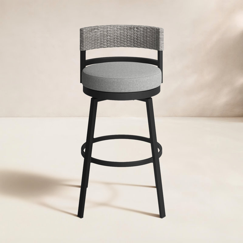 Welham Chave Patio Stool with Cushion, Counter (26" Seat Height)