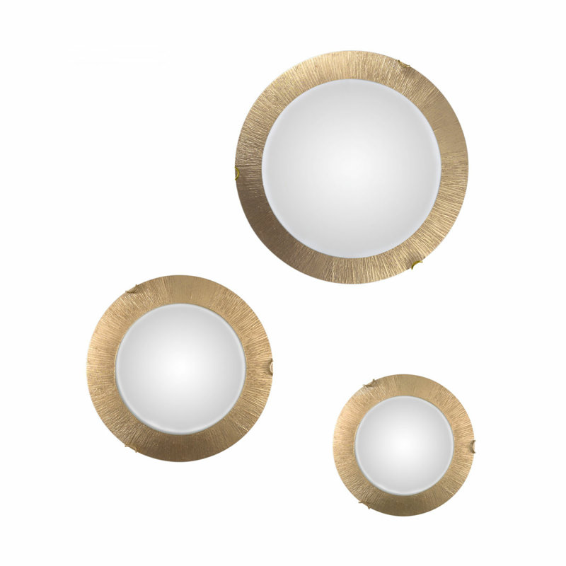 Moon 2 Light Flush Mount, Gold