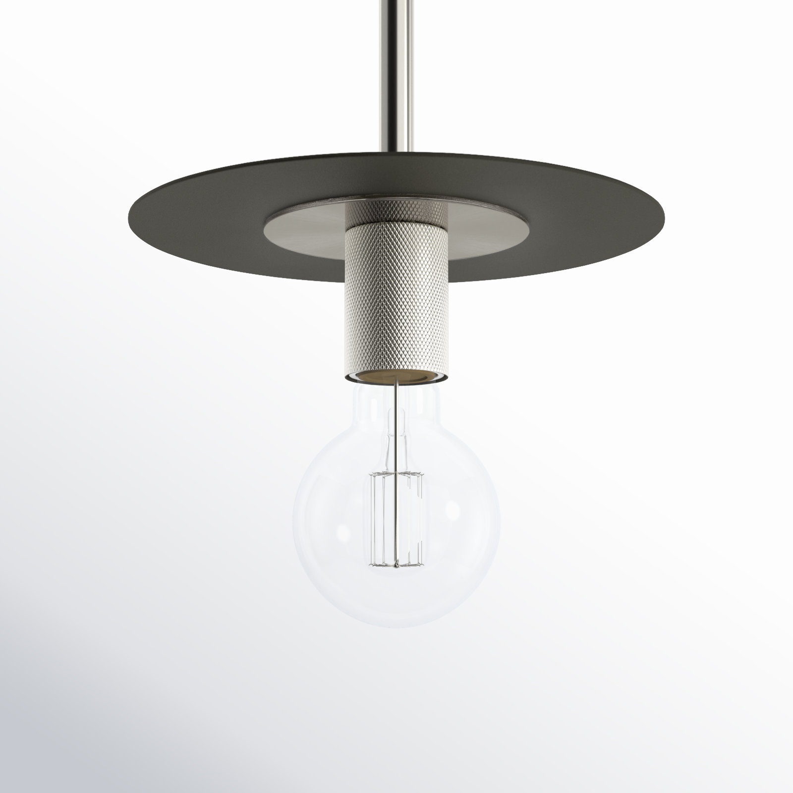 Single Light Dimmable Pendant, Brushed Nickel