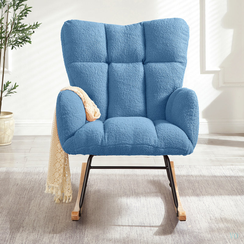 Fauteuil berçant et oscillant rembourré avec tissu