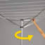 Séchoir à vêtements en aluminium avec support à linge rotatif et cadre géométrique