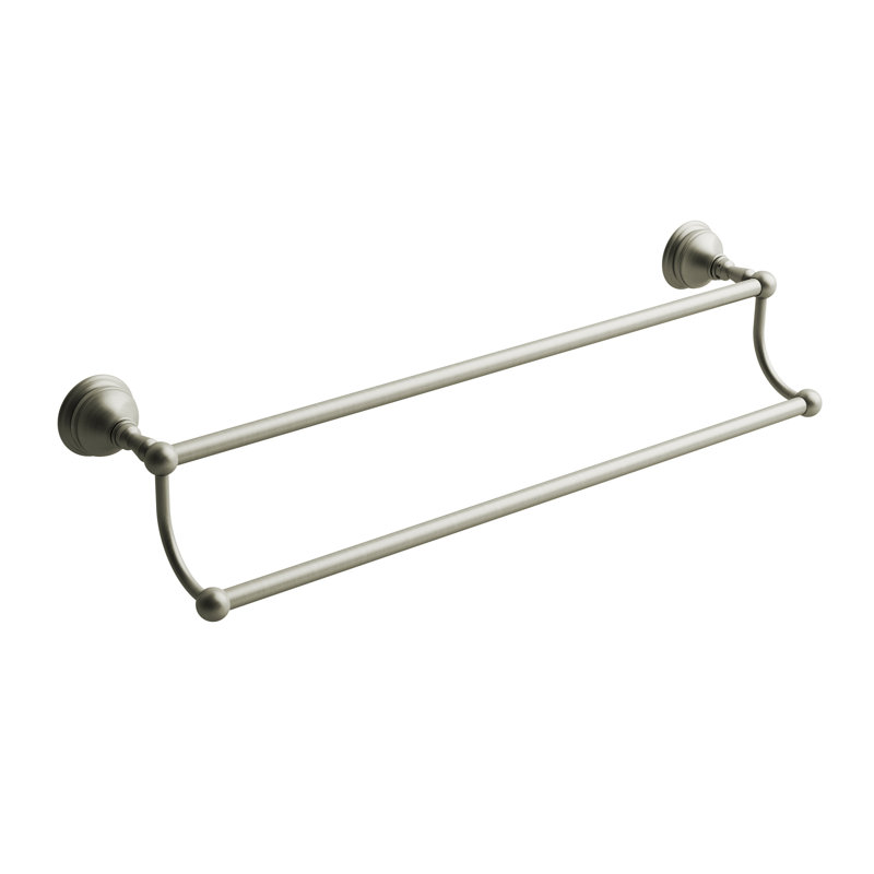Retro™ Double 24" Towel Bar, Brushed Nickel