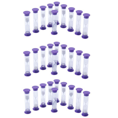 Learning Advantage Sand Timers - 3 Minute - 10 Per Set, 3 Sets
