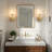 1-Light Iron Small Armed Sconce