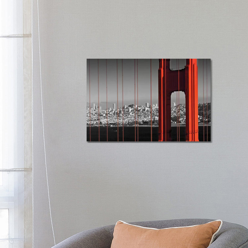 Golden Gate Bridge In Detail by Melanie Viola - Wrapped Canvas Print, 66.04 cm H x 45.72 cm W x 1.91 cm D