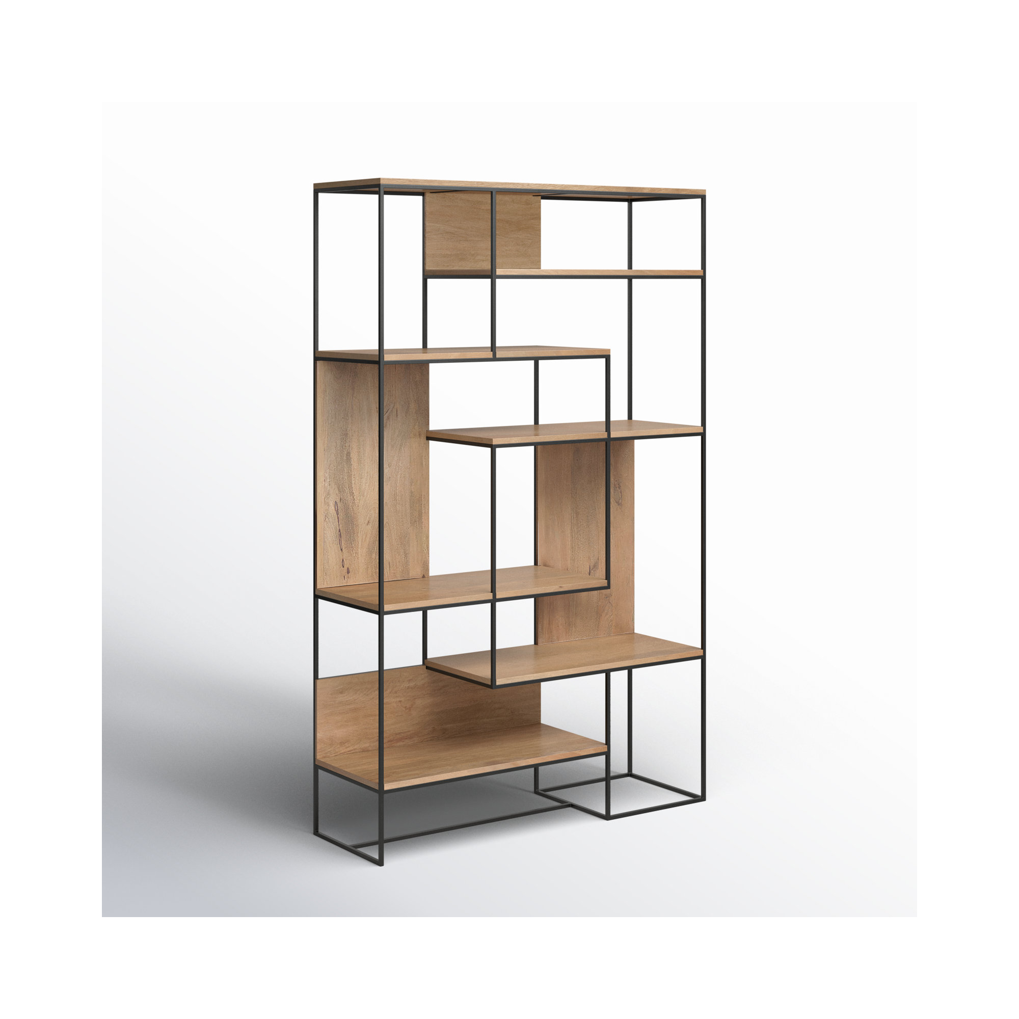 Narrow Bookcase, Light Brown/Black