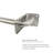 12-inch Monarch Designer Grab Bar with Square Flanges, Satin Stainless Steel